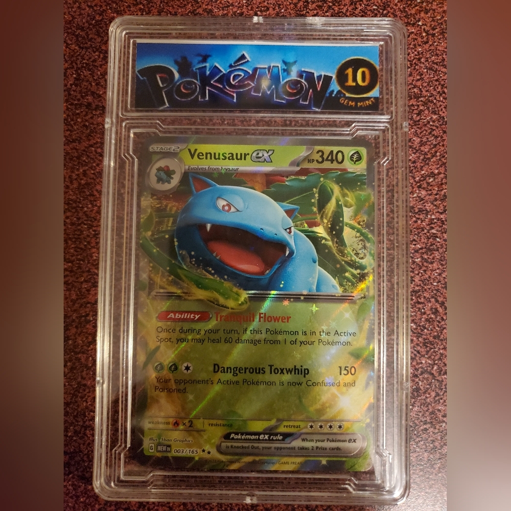 Venusaur ex 003/165 Sv: Scarlet & Violet 151 Holo Blue Diamond Grade 10 Gem Mint